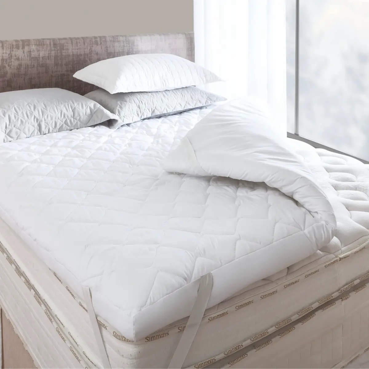 Pillow Top Toque de Pluma Queen Double Face, Acolchoado Premium, Ultra Macio - W Menegatti
