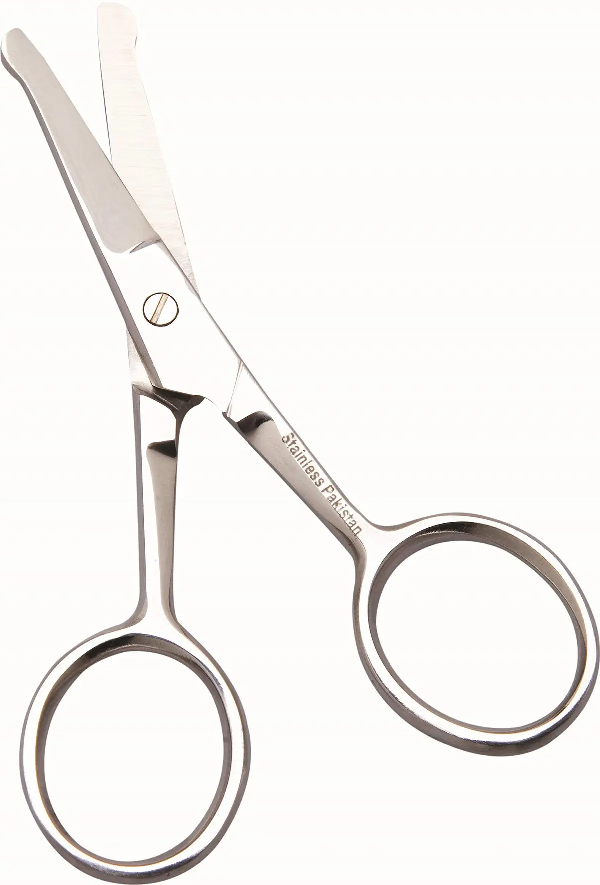 Marco Boni Tesoura Profissional Para Pelos De Bigode E Nariz Ponta Arredondada Aço Inox 1742B 1 Unidade - 1