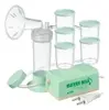 Bomba Tira Leite Elétrico 220 V Verde - Matern Milk +5 Copos - 1