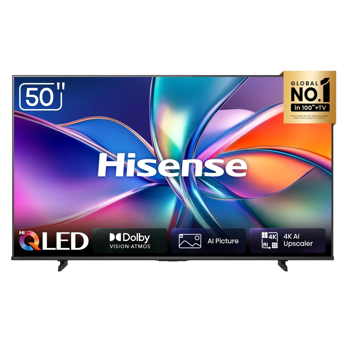 Hisense Smart TV 4K Hi-QLED 50" Polegadas 50Q6QVV | Processador AI, HDR10+, HLG, Filmmaker Mode, Dolby Gaming, Dolby Atmos, MiraCast e Compatibilidade Alexa