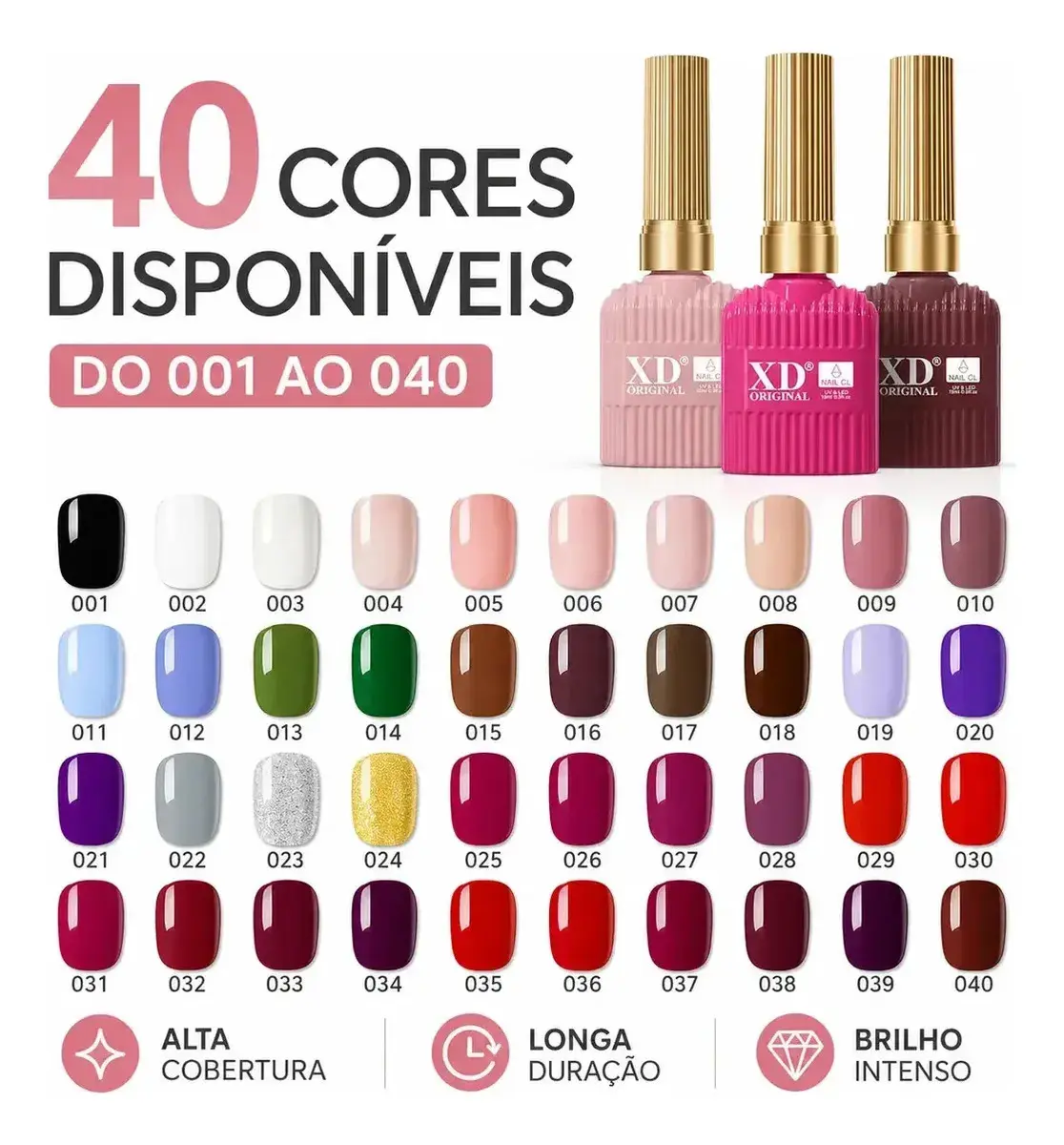 Esmalte Em Gel X&d Premium 15ml Alta Pigmentação XD01 thumbnail 2