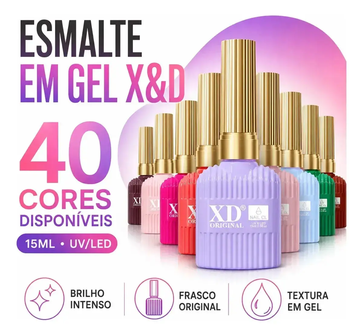 Esmalte Em Gel X&d Premium 15ml Alta Pigmentação XD01 thumbnail 8