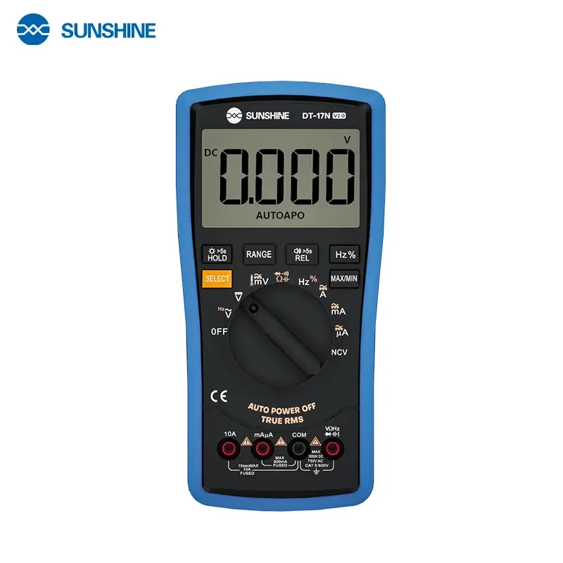 SUNSHINE DT-17N Multímetro com display LCD de alcance automático Multímetro digital testador de instrumento digital automático para ferramentas de reparo