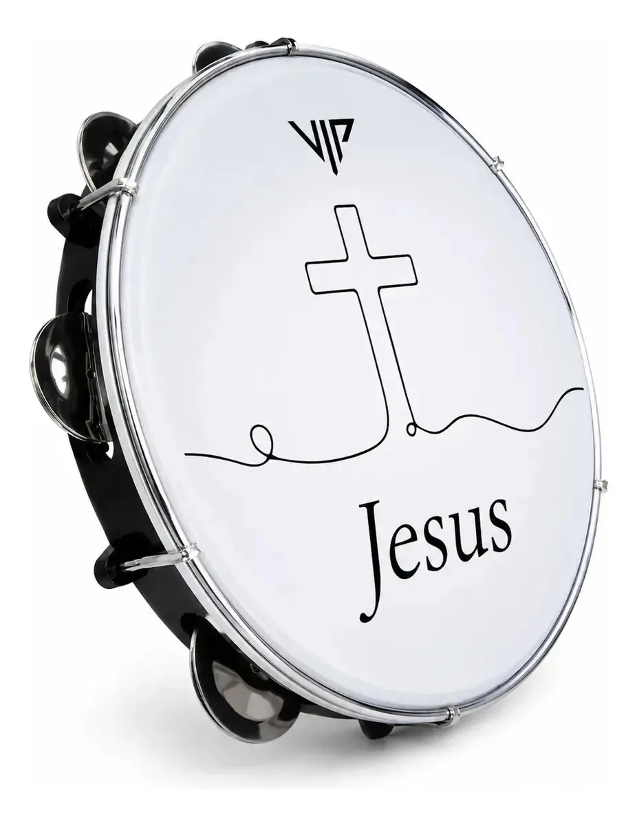 Pandeiro Jesus Profissional 10 pol - 1