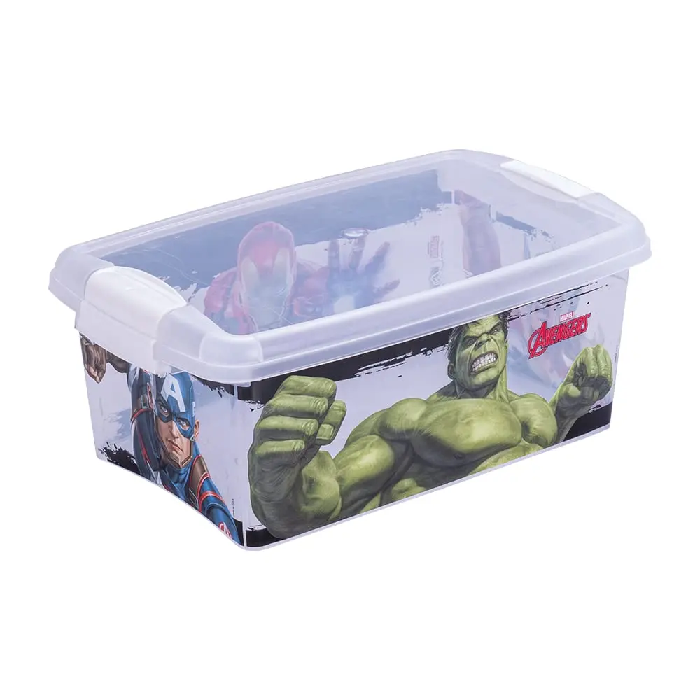 Plasútil Caixa Organizadora de Plástico Avengers com Travas Multiuso 4,2L