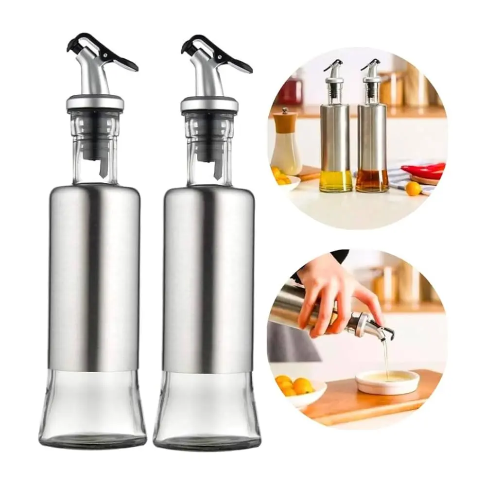 Mimo Style, Galheteiro Dosador Inox com Vidro Vítreo 350ml Elegante e Funcional