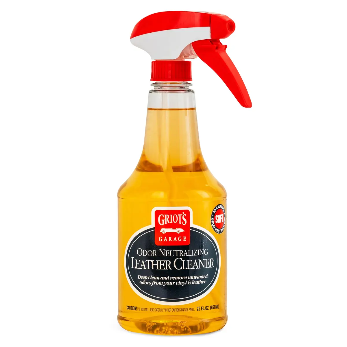 Griot's Garage Limpador de couro neutralizante de odor para assentos de carro, painéis, painéis de portas, elimina odores indesejados, 10971, 623 g