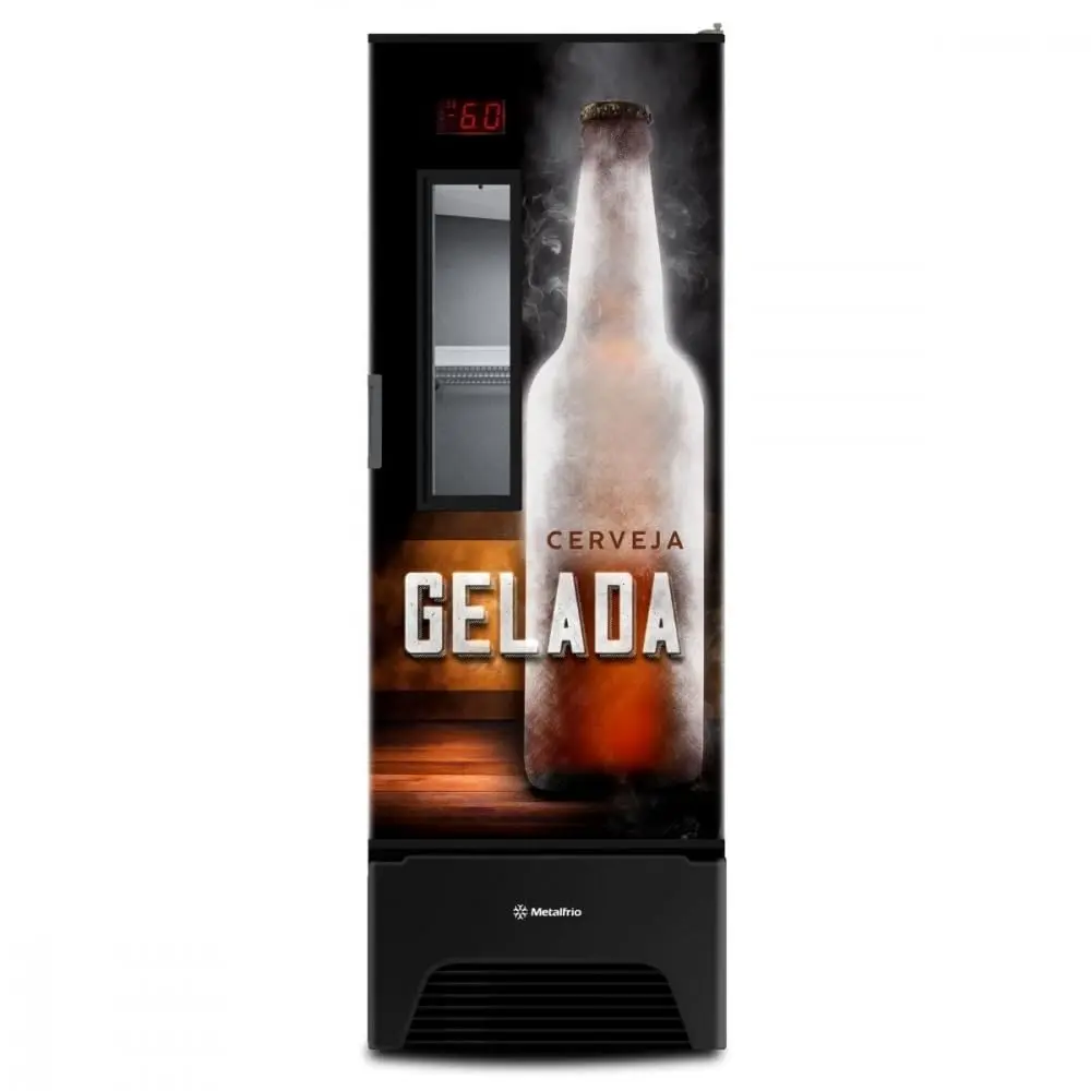 Metalfrio Cervejeira Optima VN50AF 572 Litros 85 x 67,5 x 204,4 cm Preta 1 Porta Frost Free