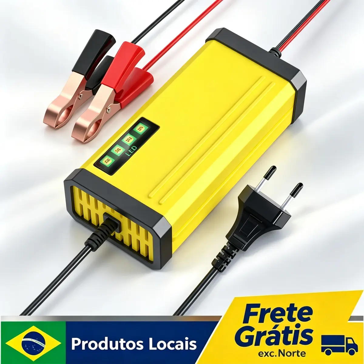 Carregador 12V/motocicleta/van/carro/bateria seca/bateria única de veículo elétrico inteligente universal - 1
