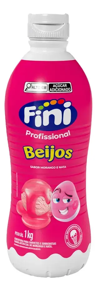 Calda De Sorvete Fini Sabor Beijos 1,01kg
