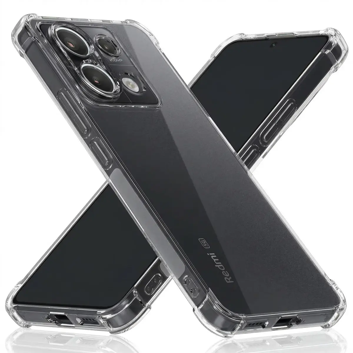 Capa Capinha Transparente Anti Impacto para Xiaomi Redmi Note 13 Pro 5G e POCO X6 | Case TPU Silicone Flexível Cristal Clear Bordas Reforçadas Fechada na Câmera Proteção Completa