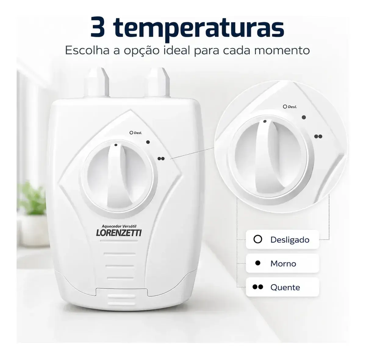 Aquecedor de Água Lorenzetti Elétrico Versátil Branco thumbnail 2