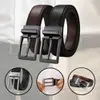 Cinto Couro Masculino Dupla Face Preto/Marrom até 130cm - 1