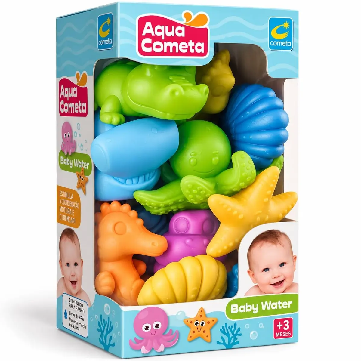 10 Brinquedos Bichinhos de Banho Infantil Em Vinil Macio