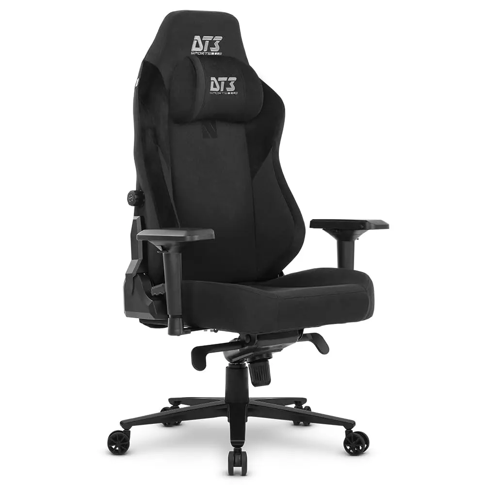 Cadeira Gamer DT3 Nero XL, Revestimento com Tecido DT3 Max2Weave. almofada magnética apoio lombar integrado, braços 4D+, suporta até 150 e altura máx. de 1,95m(Black)