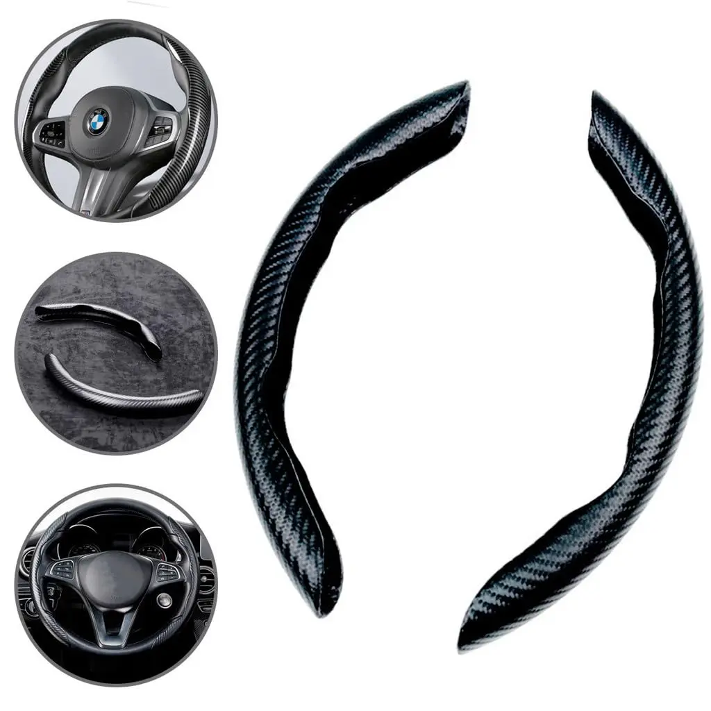 Capa De Volante Universal Protetora De Carbono Antiderrapente Design Premium Acessorio Carro - 1