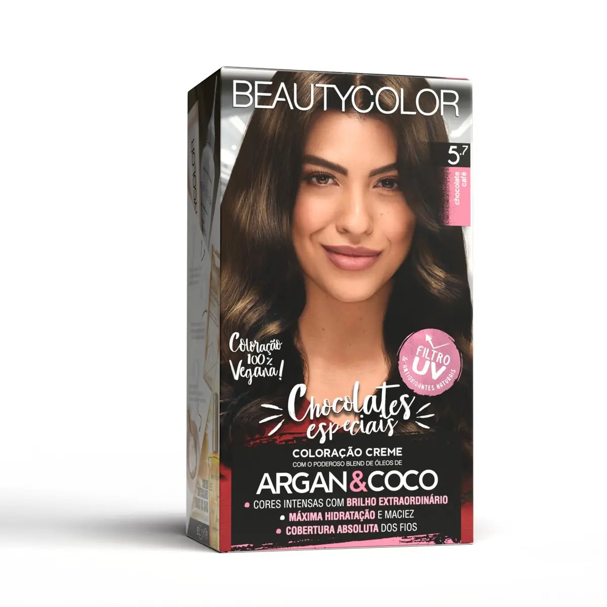 Kit de Coloração BeautyColor, Cor 5.7 Chocolate Café