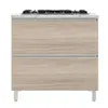 Balcão para Cooktop de 5 Bocas Bartira Amazonita com 1 Porta, 1 Gaveta e 1 Prateleira - 80,1cm de largura - Thassos - 1