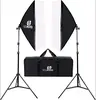 Kit Softbox Duplo para Iluminação Profissional, Luz Suave 50x70cm, Tripé Ajustável até 2m - 1