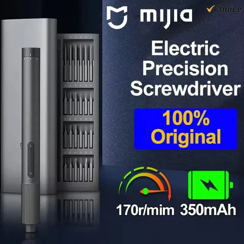 NOVO Kit de Chave de Fenda Elétrica de Precisão MIJIA com 24 Pontas Magnéticas, Conjunto de Ferramentas Elétricas para Reparo de Casa Inteligente, PC e Celular - 1