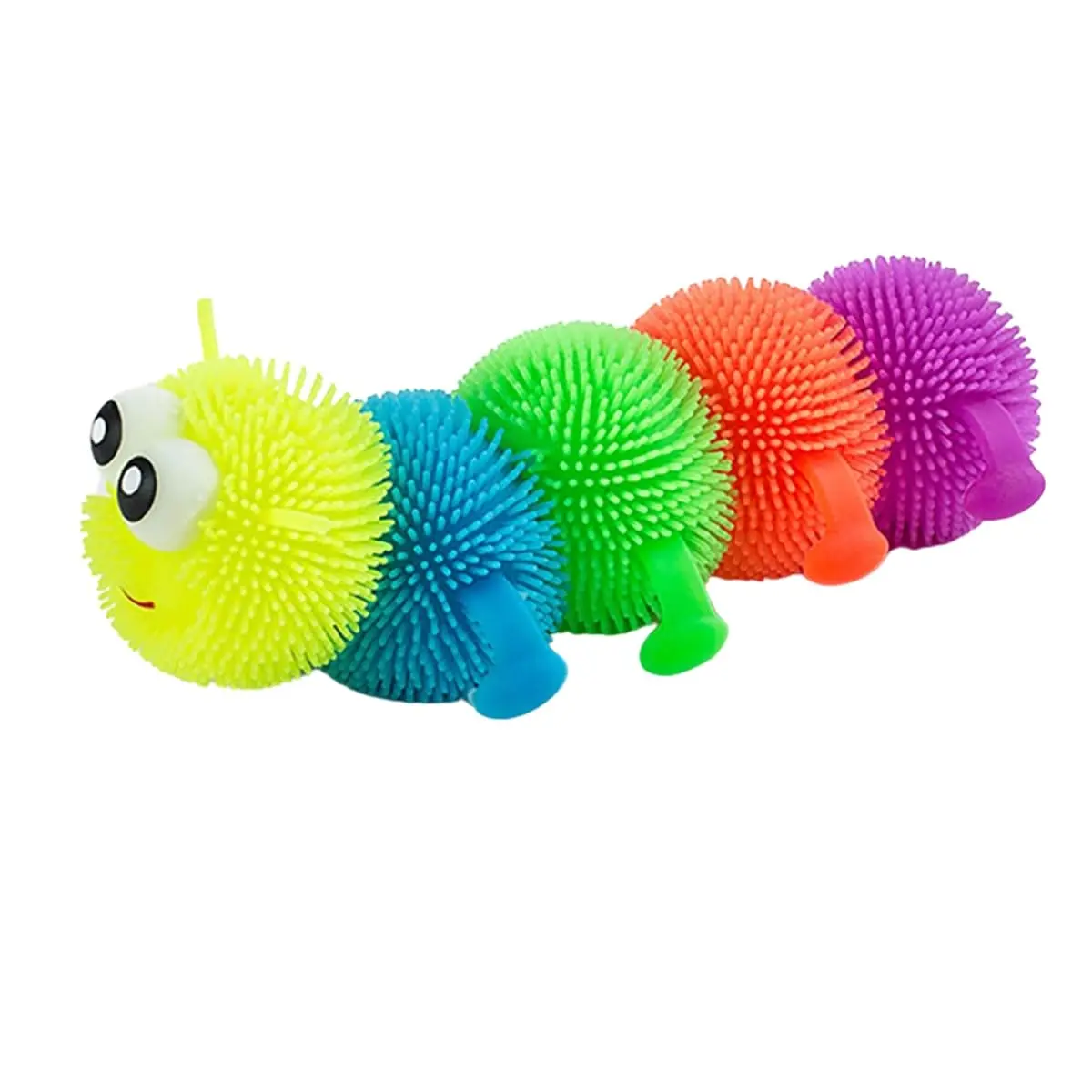 Centopeia Antiestresse Sensorial com Luz 18cm – Brinquedo Infantil Colorido, Toque Macio, Brilha no Escuro, Fidget Toy Relaxante para Crianças - TYDA - 1