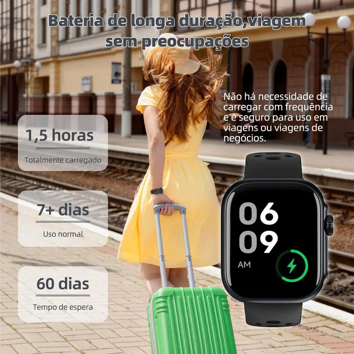 Relógio Smartwatch Bettdow FB041 GPS Alexa 5M/IP68 À Prova D'Água thumbnail 3