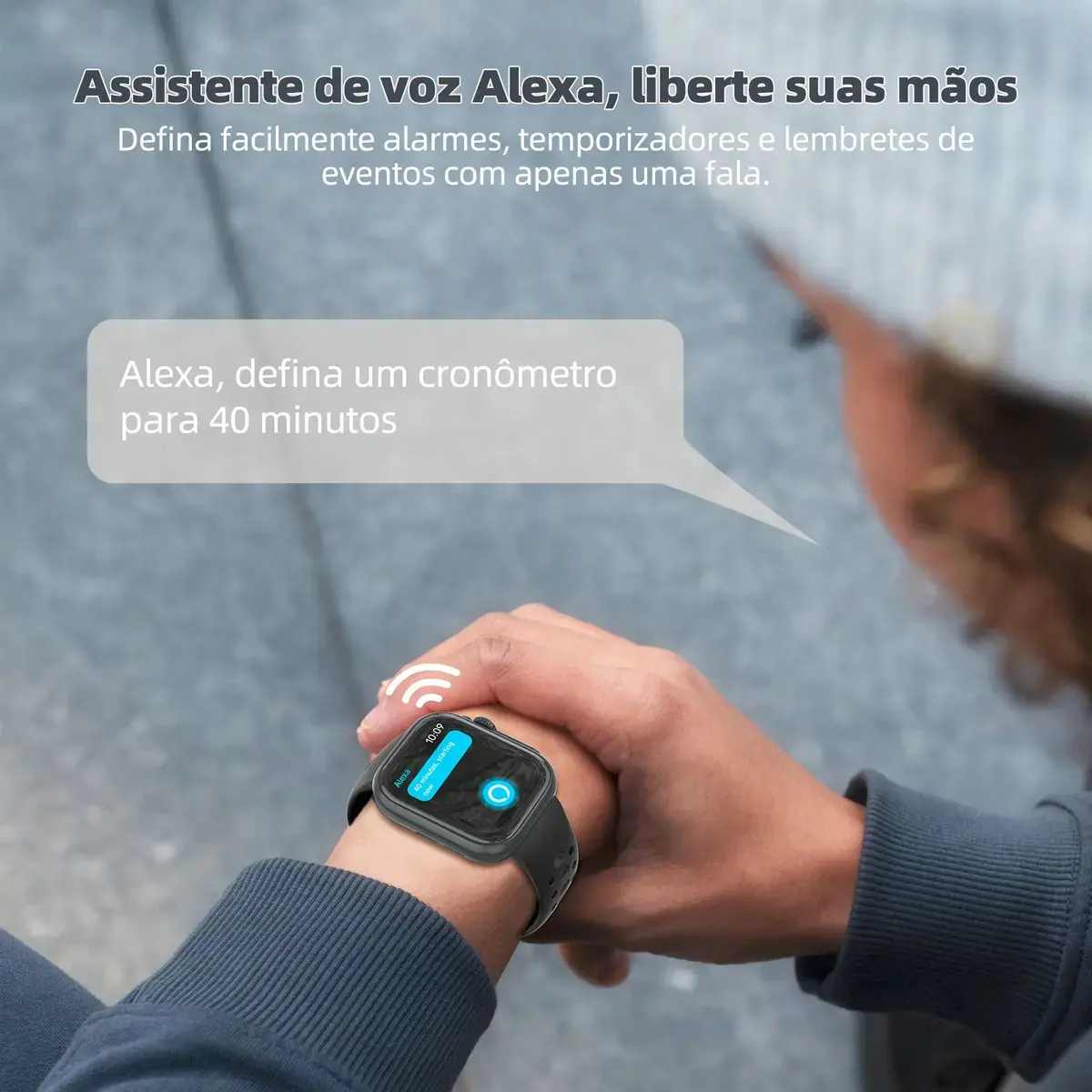 Relógio Smartwatch Bettdow FB041 GPS Alexa 5M/IP68 À Prova D'Água thumbnail 4