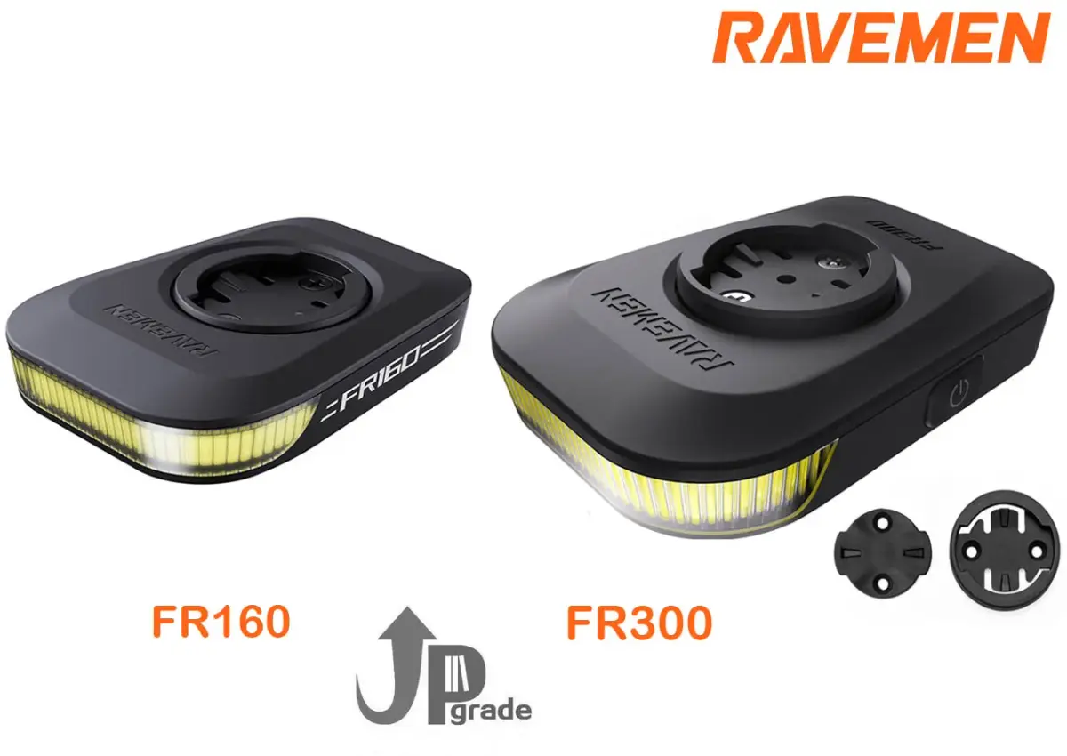 Lanterna Frontal para Bicicleta Ravemen FR300/FR160 para Garmin Wahoo, Recarregável via USB, LED COB, Luz de Segurança para Ciclismo Diurno, À Prova D'água IPX6, Compacta - 1