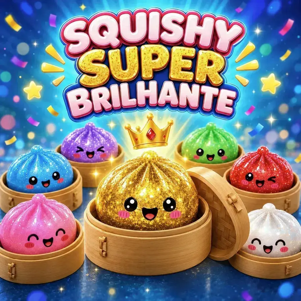 Squishy Brinquedo Antistress Macio Glitter Raro Colecionável