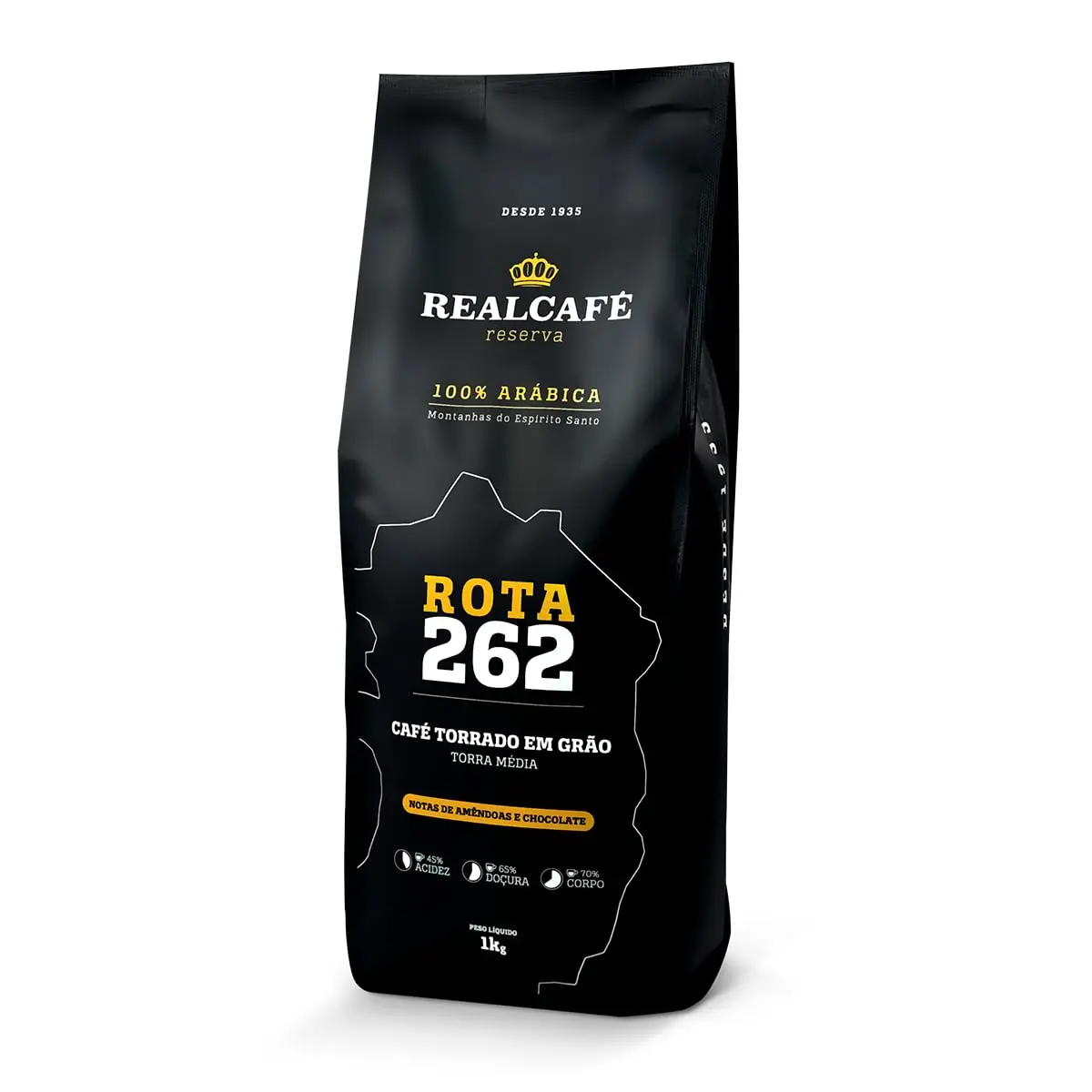 Realcafé Reserva | Café Especial Rota 262 | Torrado em Grãos | Torra Média | 100% Arábica | Pontuação 86,00 | 1KG