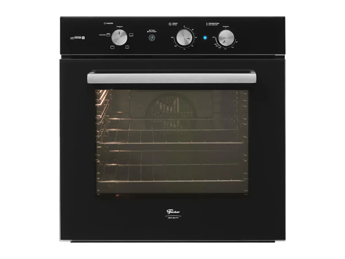 Fischer Forno Elétrico Embutir Infinity 78L com Air Fryer Preto 220V
