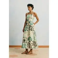 Vestido Midi Estampado Vidralia Verde - 1