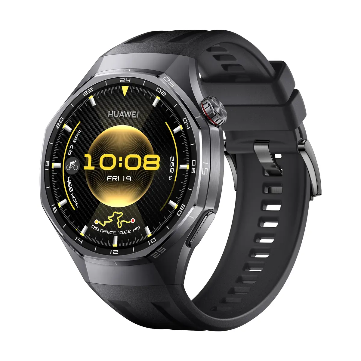 Smartwatch, HUAWEI WATCH GT 6 Pro 46mm, Bateria com Autonomia de Até 21 Dias, Mais de 100 Modos Esportivos, Corrida de Trilha, Ciclismo, Análise de ECG, Compatível com iOS e Android, GPS, Preto