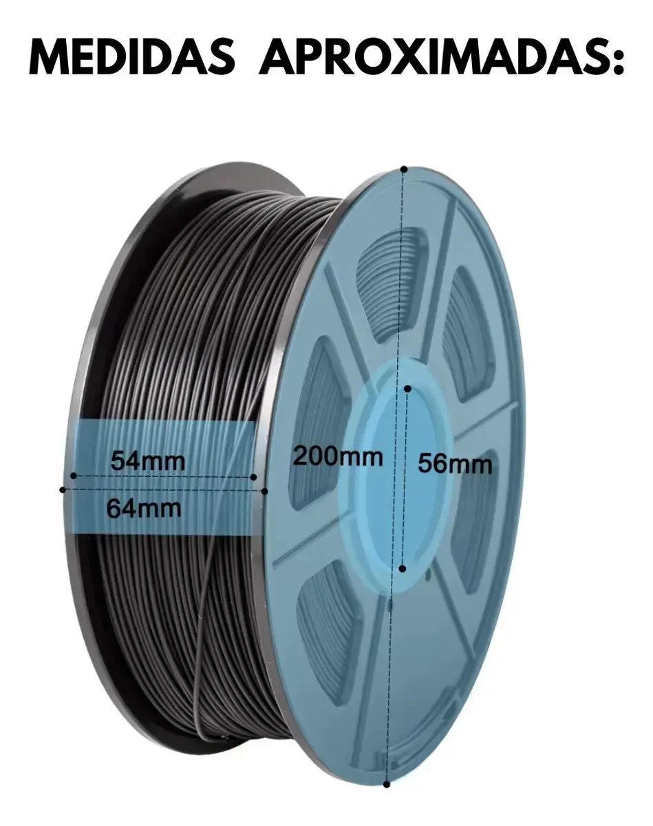 Filamento Pla Plus 1kg Impressão 3d Nacional - Cores Cor Preto thumbnail 6