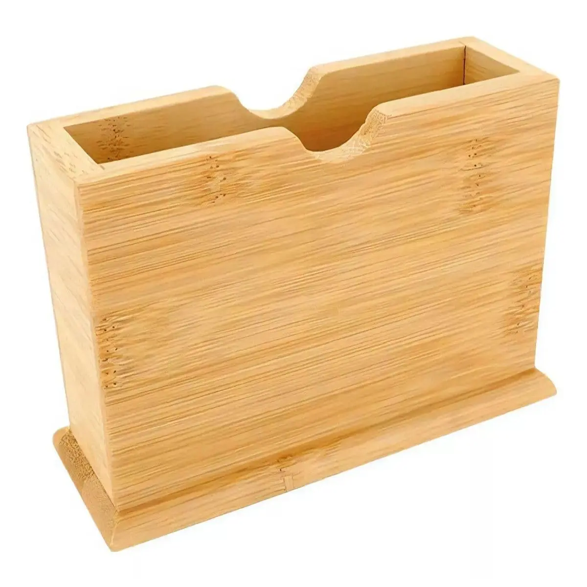 Mimo Style Porta Guardanapo Rectangle Ecokitchen - Produzido Inteiramente em Bambu, Material Ecológico Antibacteriano; Ideal Para Manter a Mesa ou o Balcão Organizados Com Aspecto Moderno e Elegante