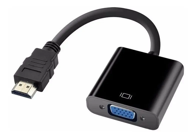 Adaptador HDMI para VGA DR. HANK, Conversor de Vídeo Full HD 1080p, Cabo HDMI Fêmea para VGA Macho, Para Monitor, Projetor e TV VGA, Notebook, Computador e Xbox 360, Plug Metálico, Compacto e Portátil