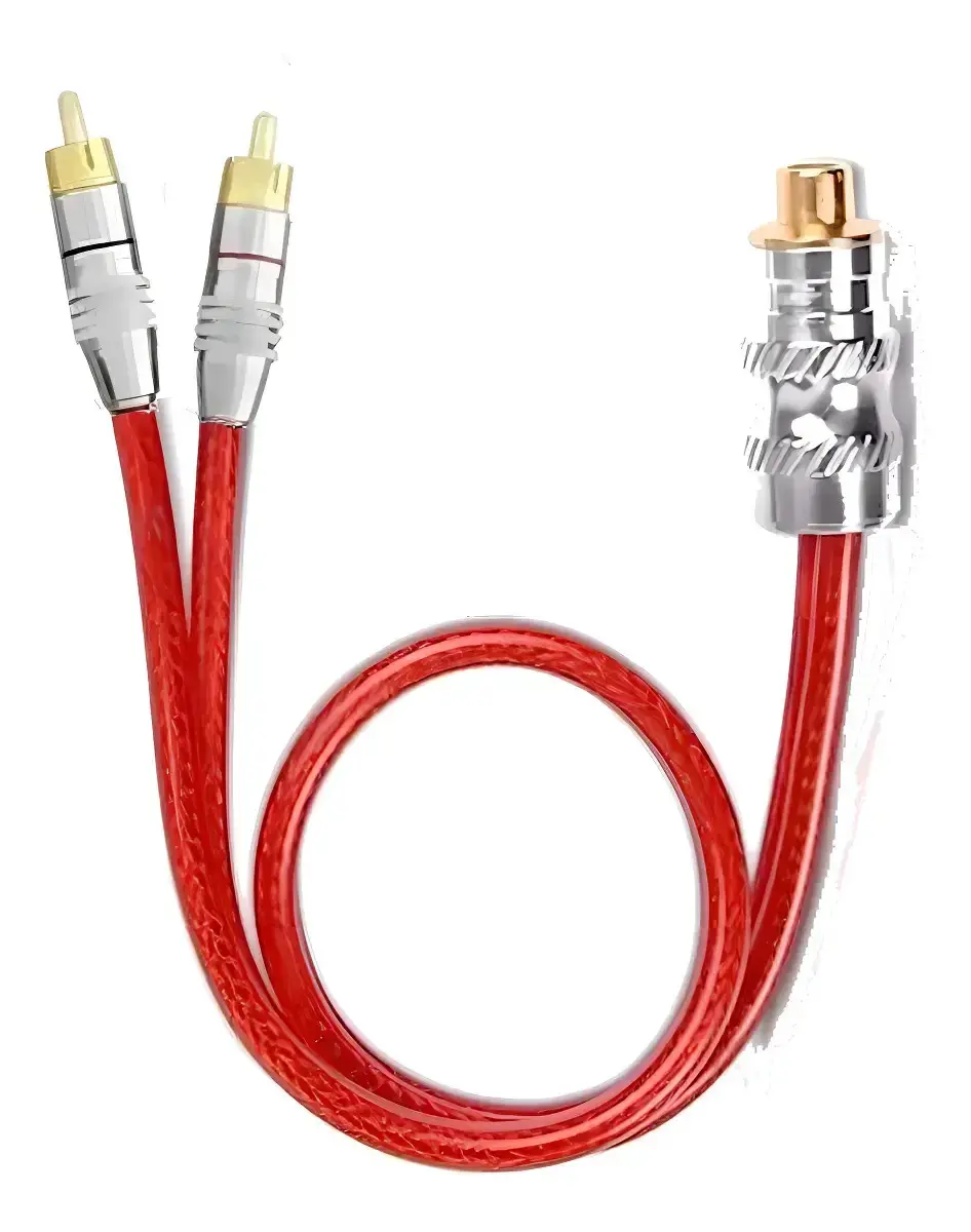Cabo Y Rca Blindado Techone Svart - 2 Machos 1 Femea - 1