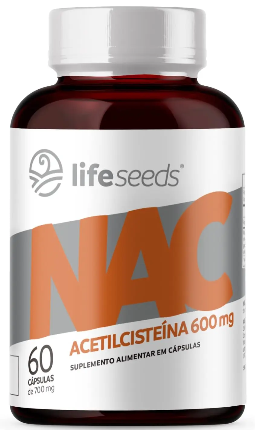 NAC - N-Aceitl L-Cisteína - 600mg - 1 Pote - 60 Cápsulas