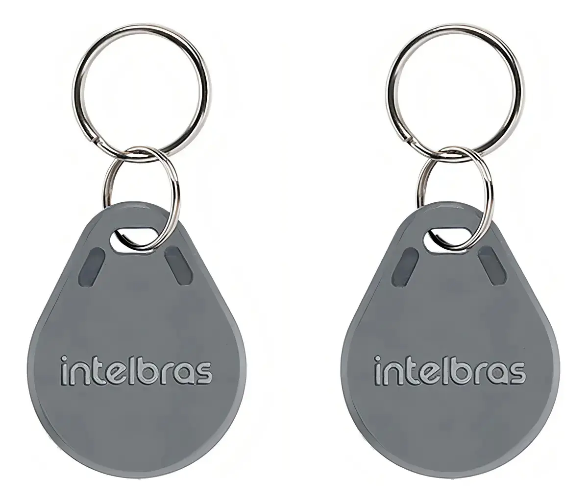 Kit 2x Chaveiro Token Rfid Th 1000 Mf Tag Intelbras 13,56 Mhz Cinza