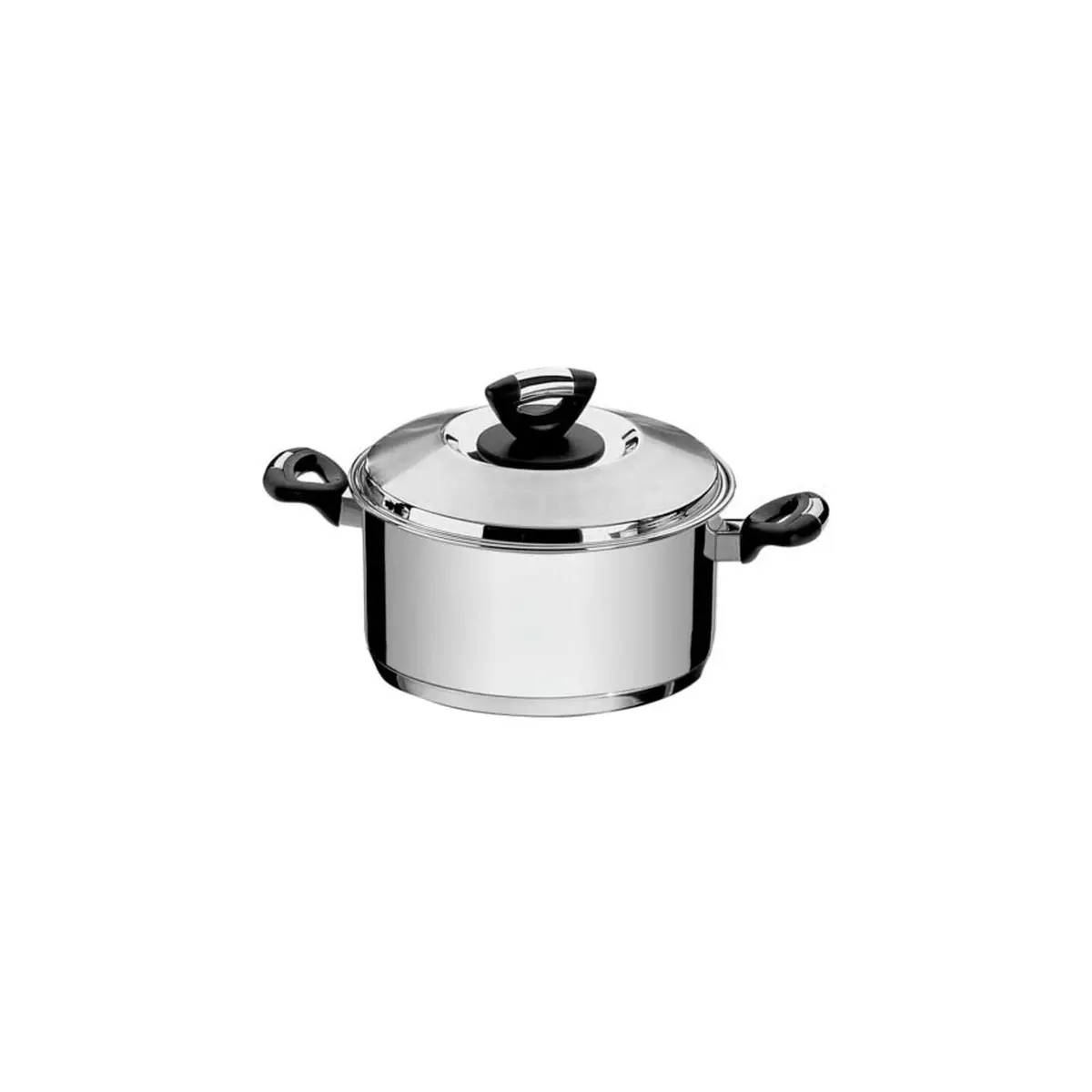 Caçarola Funda Fundo Triplo com Tampa Alças de Baquelite, Tramontina, Solar 62724160, inox, dimetro de 16 cm, 1.8 L