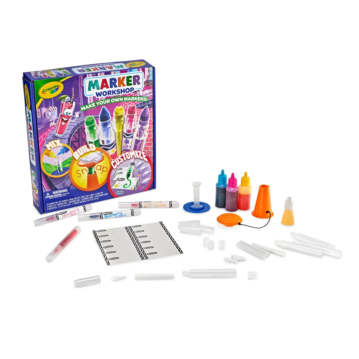 Crayola Marker Maker Kit for Kids (20 Markers), DIY Scented, Emoji, Broad & Fine Tip Markers, Arts & Crafts, Gifts for Boys & Girls, Ages 6+