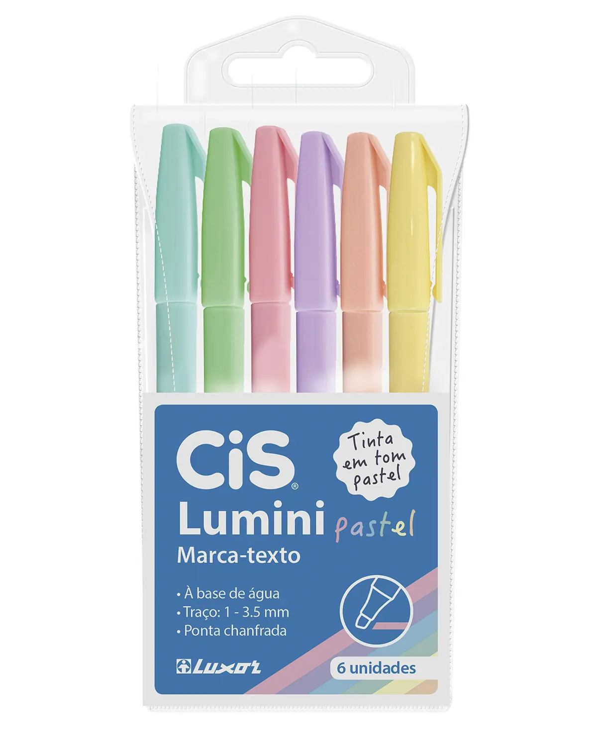 CANETA MARCA TEXTO CIS PASTEL 06UN