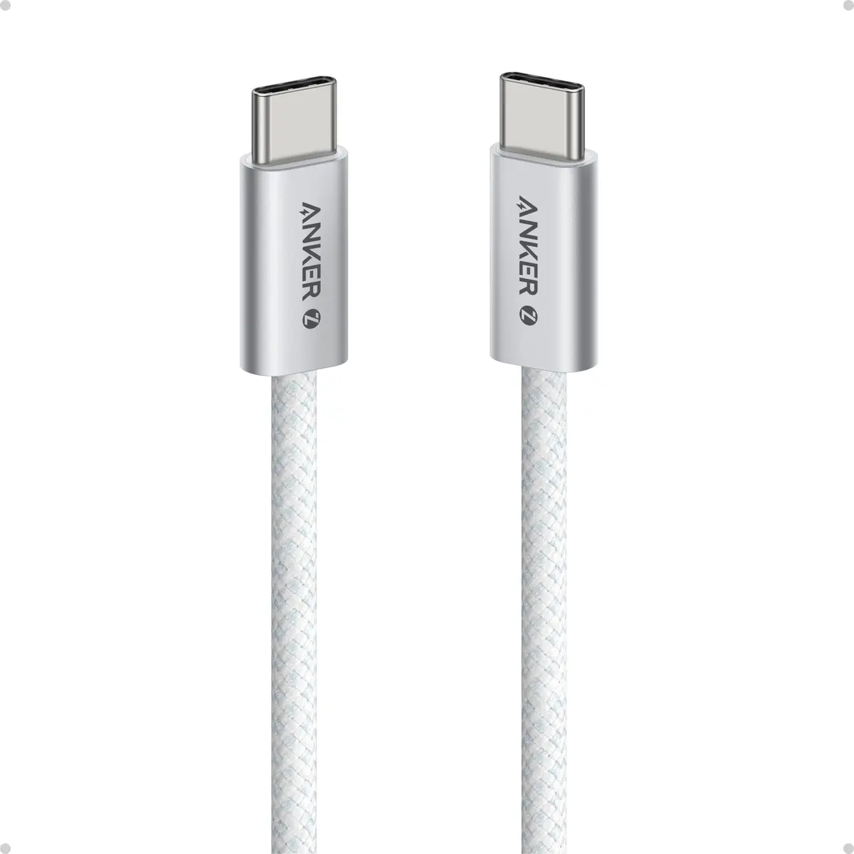 Zolo Cabo USB-C para USB-C, 240W de Carregamento Rápido | Trançado e Livre de Sujeira, Conector Fino, para iPhone Série 18/17/16/15,Xiaomi,Samsung, MacBook, iPad, Tablet; Kindle