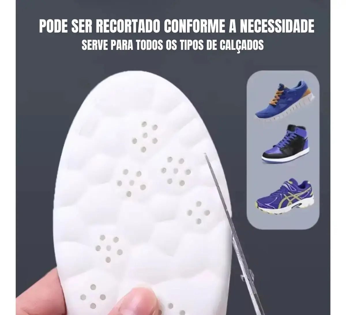 Palmilha Ortopédica em Gel para Fascite Plantar e Esporão, 1 Par, Tamanho 35-40 thumbnail 3