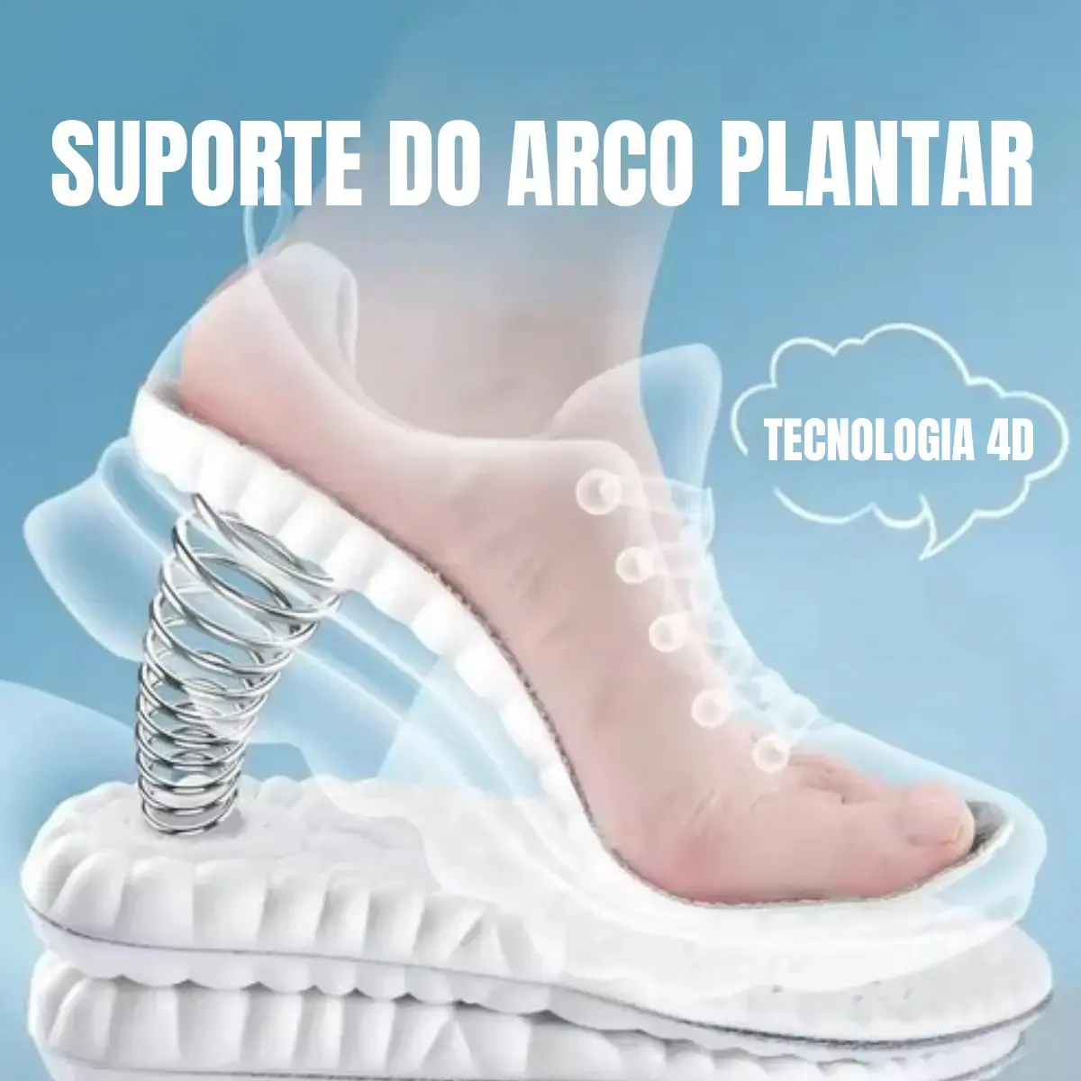 Palmilha Ortopédica em Gel para Fascite Plantar e Esporão, 1 Par, Tamanho 35-40 thumbnail 8