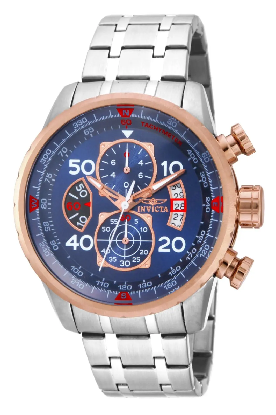 Invicta Relógio masculino aviador analógico de quartzo japonês