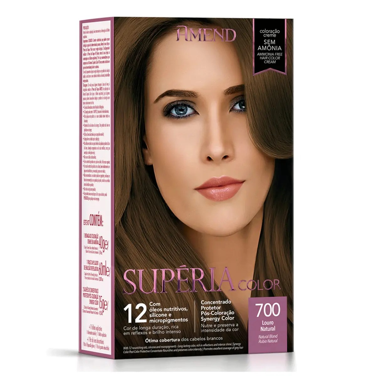 Kit Tonalizante Supéria Color 700 Louro Natural Amend