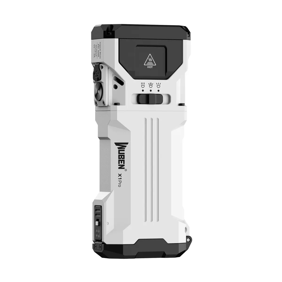 WUBEN X1Pro Lanterna Recarregável Super Brilhante de 12.300 lúmens | design plano EDC com modos Spot/Foco/Estroboscópio, IP65, portátil para acampamento, emergências e trabalho