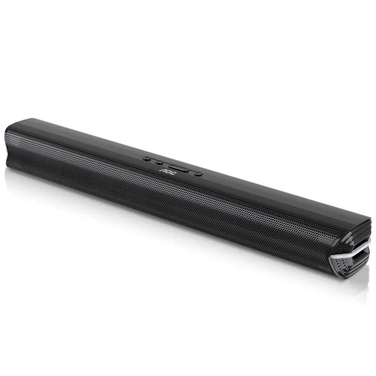 AOC ACS2410 Caixa de Som Soundbar 2.0 Canais | Home Theater, Subwoofer Integrado, Compatível com AUX/BT/USB/FM