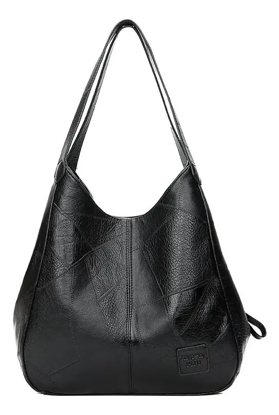 Bolsa Feminina de Ombro Grande em Couro PU, Bolsa Sacola Elegante e Leve para o Dia a Dia, Bolsa de Mão Estilo Tote para Compras e Trabalho - 1